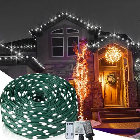 1000LED 328Ft Christmas Rope Lights – Outdoor Decorative String Lights with Strobe Effect