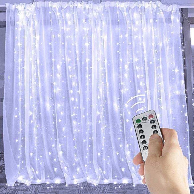 LED Curtain String Lights – USB Fairy Light Garland with Remote Control for Christmas & Home Décor