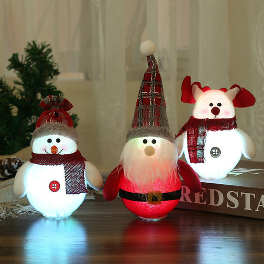 LED Santa, Snowman & Deer Ornaments – Creative Luminous Christmas Tree Hanging Decorations