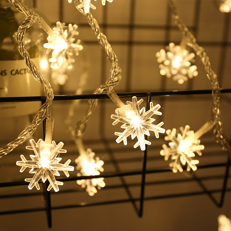 Snowflake String Lights – LED Garland Decorations for Christmas Tree & Winter Home Décor