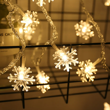 Snowflake String Lights – LED Garland Decorations for Christmas Tree & Winter Home Décor