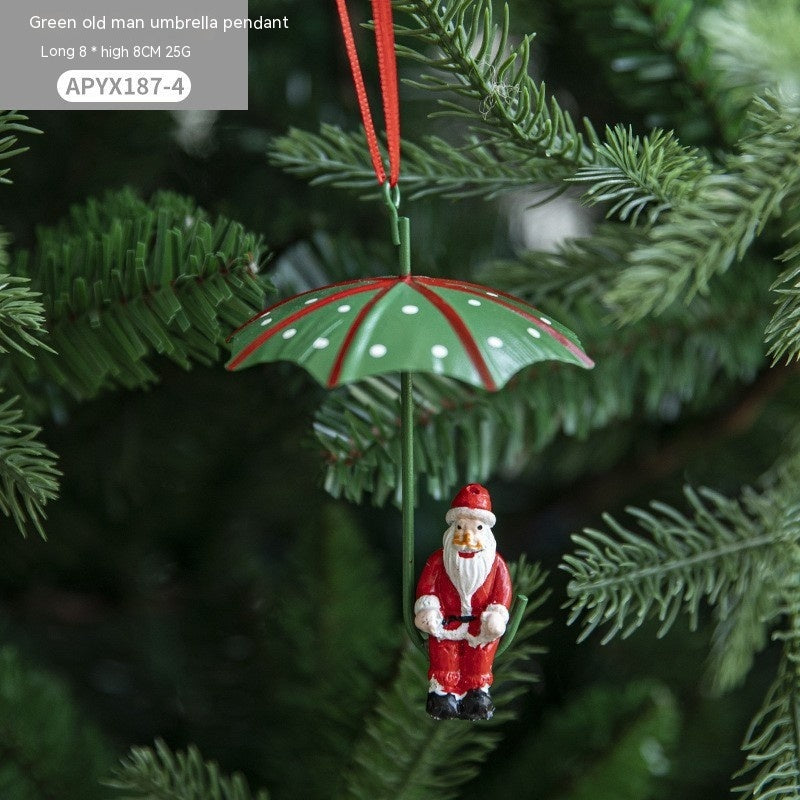Nordic Iron Hot Air Balloon Christmas Pendant – Creative Parachute Tree Hanging Decoration