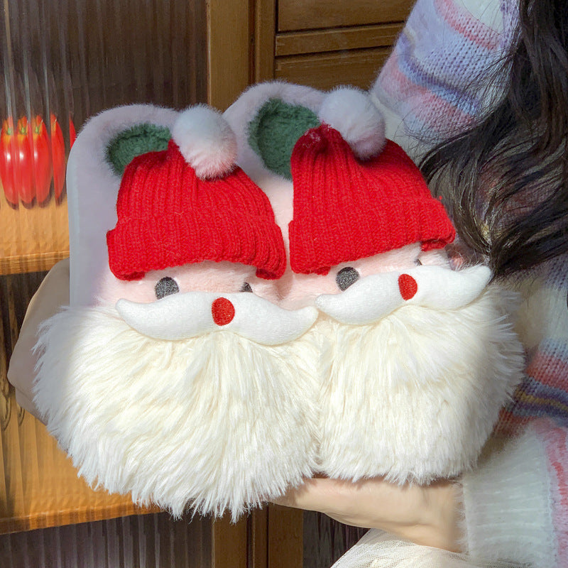Cute Santa Claus Slippers – Women’s Warm Christmas Indoor Shoes