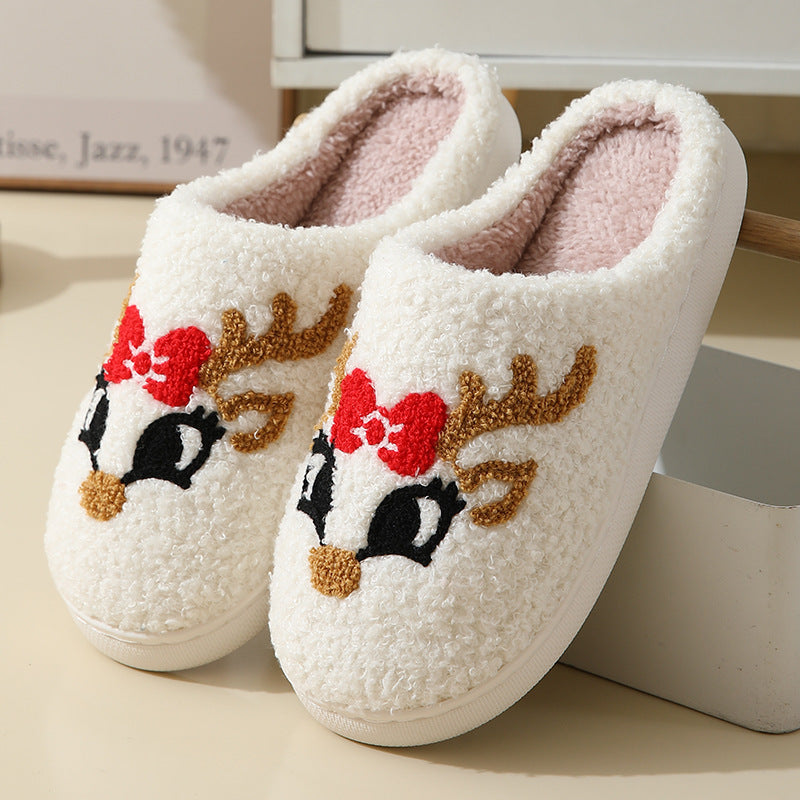 Cute Santa Claus Slippers – Warm Christmas Home Shoes for Couples