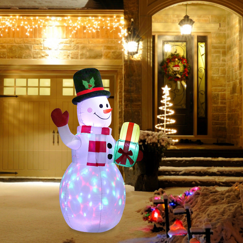 Christmas Inflatable LED Santa, Snowman & Tree – Glowing Outdoor Yard and Garden Decoration