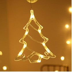 LED Star String Curtain Lights – Christmas Tree & Snowman Holiday Home Decoration