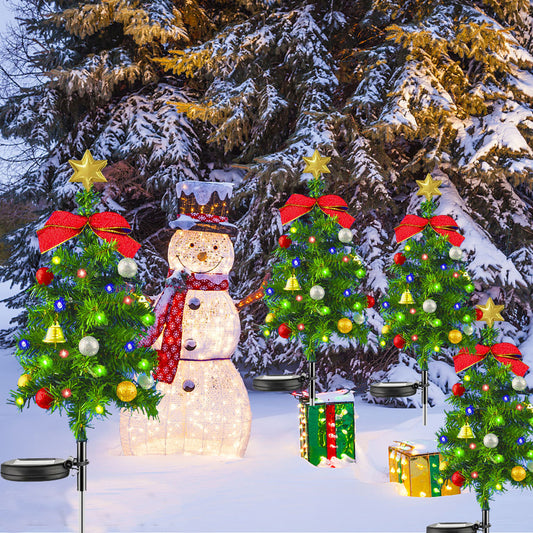 Outdoor Solar Christmas Tree Lights – Festive Garden & Pathway Decoration