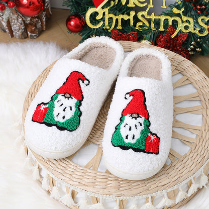 Cute Santa Claus Slippers – Warm Christmas Home Shoes for Couples