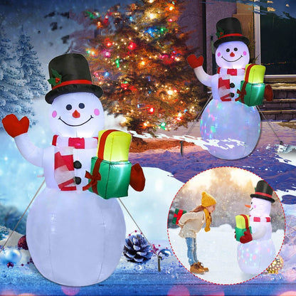 Christmas Inflatable LED Santa, Snowman & Tree – Glowing Outdoor Yard and Garden Decoration