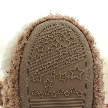 Cute Elk Winter Slippers – Women’s Warm Cotton Home Shoes
