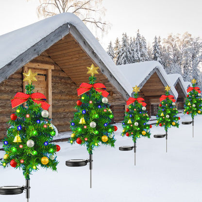 Outdoor Solar Christmas Tree Lights – Festive Garden & Pathway Decoration