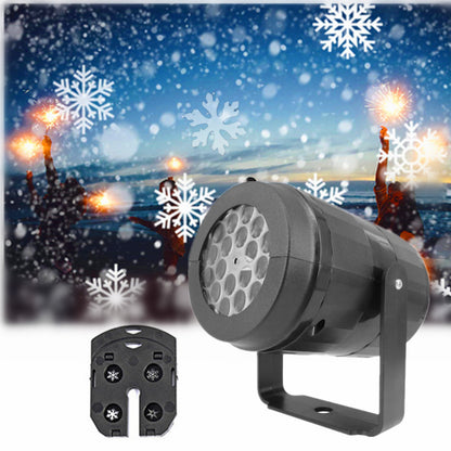 LED Snowflake Projector Light – Rotating Christmas Party Lamp for Outdoor & Garden Holiday Decorations