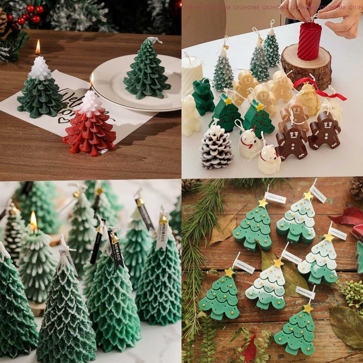 Christmas Tree Silicone Mold – DIY Candle & Creative Holiday Decoration Mold