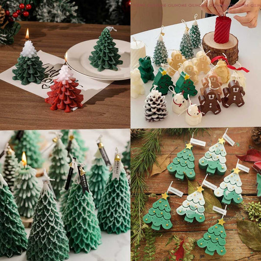 Christmas Tree Silicone Mold – DIY Candle & Creative Holiday Decoration Mold