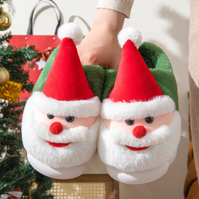 Santa Claus Thick-Soled Slippers – Cozy Non-Slip Home Shoes