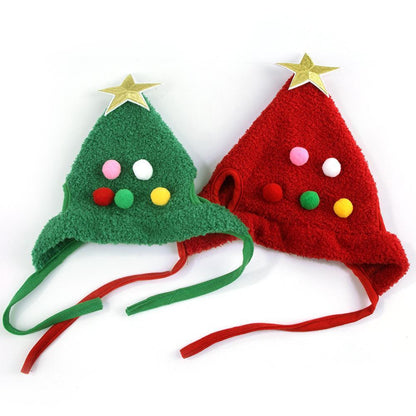 Christmas Tree Shape Pet Hat – Festive Holiday Costume for Cats & Dogs