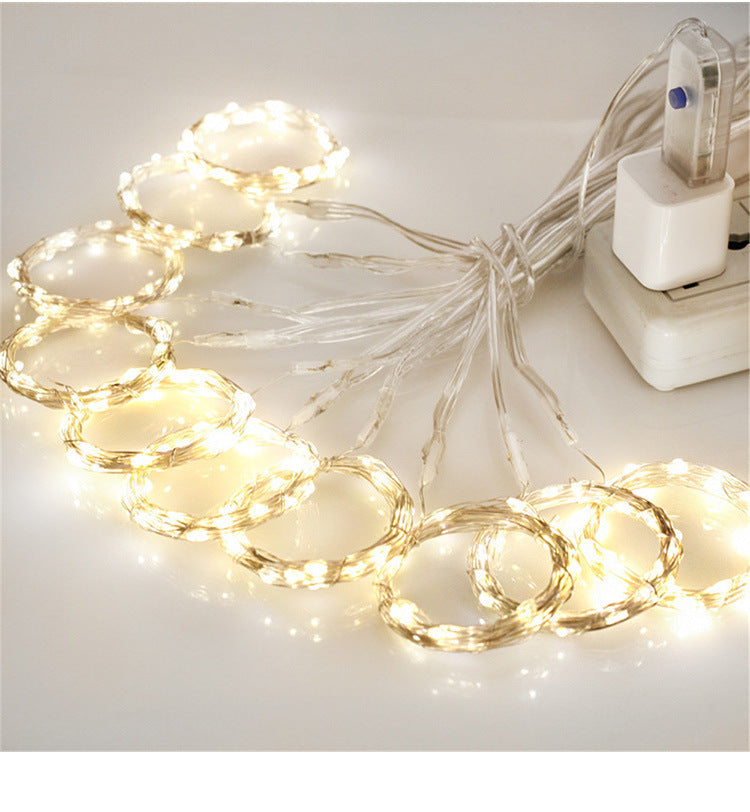 LED Curtain String Lights – USB Fairy Light Garland with Remote Control for Christmas & Home Décor