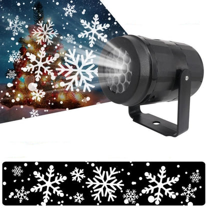 LED Snowflake Projector Light – Rotating Christmas Party Lamp for Outdoor & Garden Holiday Decorations