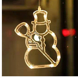 LED Star String Curtain Lights – Christmas Tree & Snowman Holiday Home Decoration
