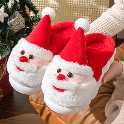 Santa Claus Thick-Soled Slippers – Cozy Non-Slip Home Shoes