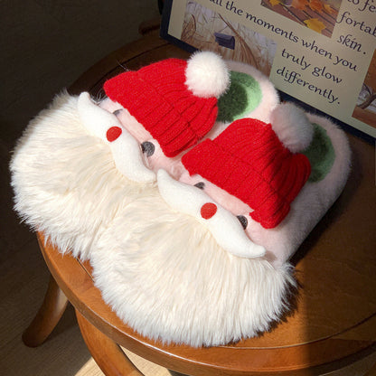 Cute Santa Claus Slippers – Women’s Warm Christmas Indoor Shoes