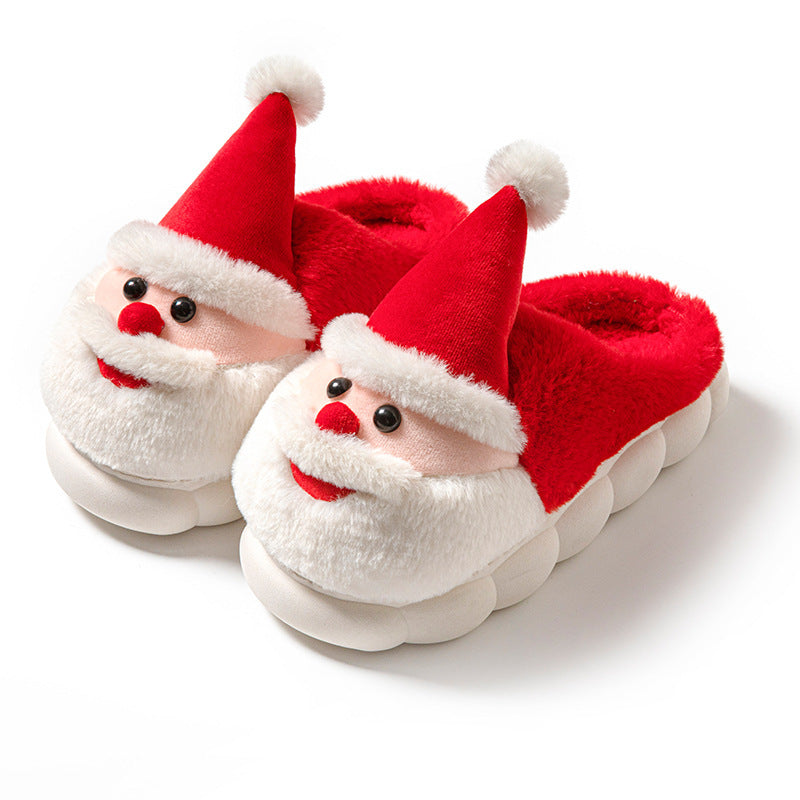 Santa Claus Thick-Soled Slippers – Cozy Non-Slip Home Shoes