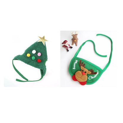 Christmas Tree Shape Pet Hat – Festive Holiday Costume for Cats & Dogs
