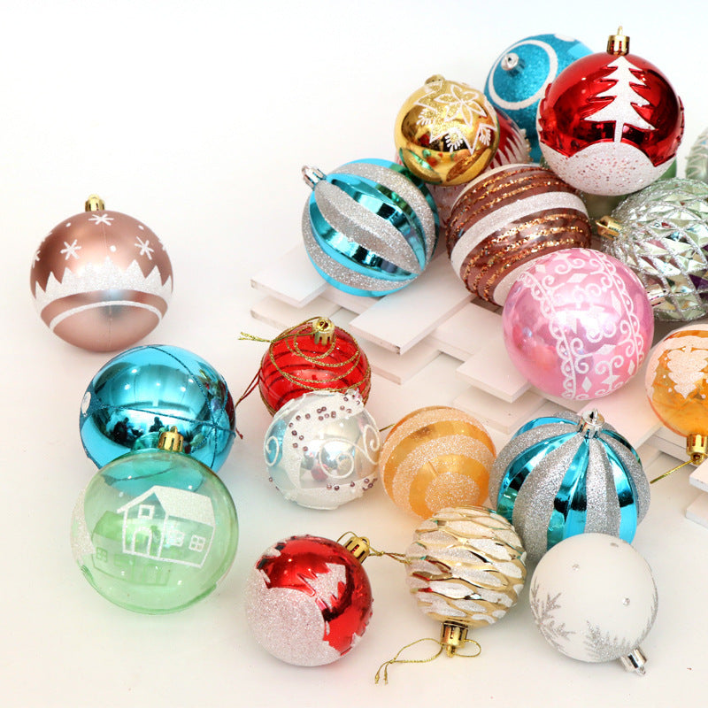 24pcs 6cm Christmas Balls – Shiny Ornaments for Christmas Tree Decorations