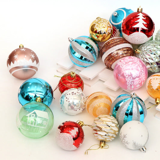 24pcs 6cm Christmas Balls – Shiny Ornaments for Christmas Tree Decorations