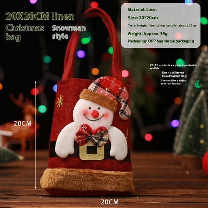 Christmas Candy Gift Tote Bags for Kids – Cute Santa, Elk, Snowman & Bear Handbags