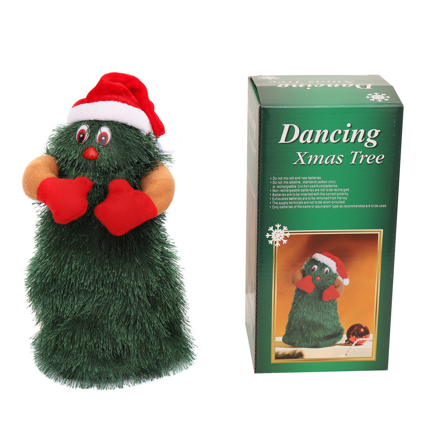 Electric Musical Christmas Toy – Plush Santa Claus & Green Xmas Tree Dancing Doll Decoration