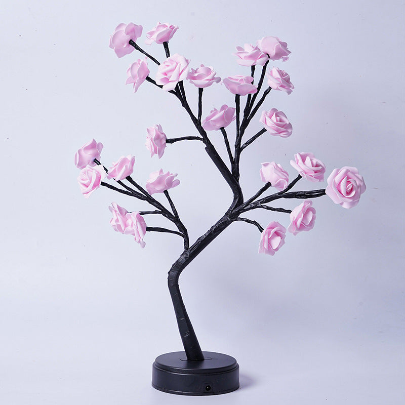 Rose Flower Tree Lamp – USB Fairy Light Table Decor for Home & Gifts