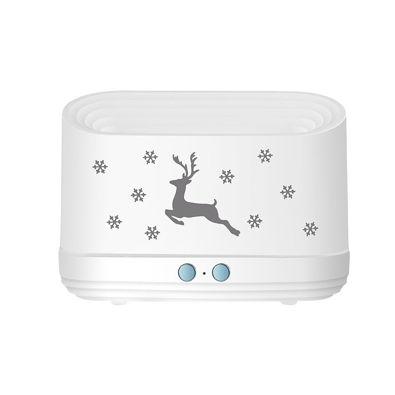 Elk Flame Humidifier & Diffuser – Christmas Home Atmosphere Lamp