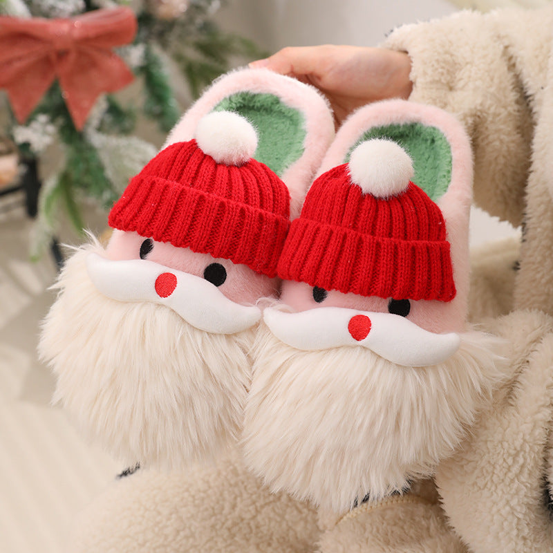 Cute Santa Claus Slippers – Women’s Warm Christmas Indoor Shoes