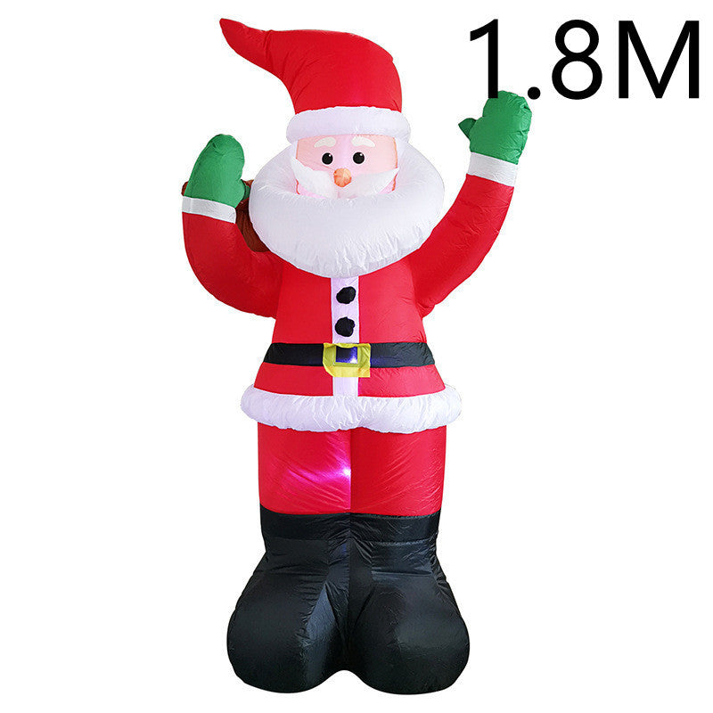 Christmas Inflatable LED Santa, Snowman & Tree – Glowing Outdoor Yard and Garden Decoration
