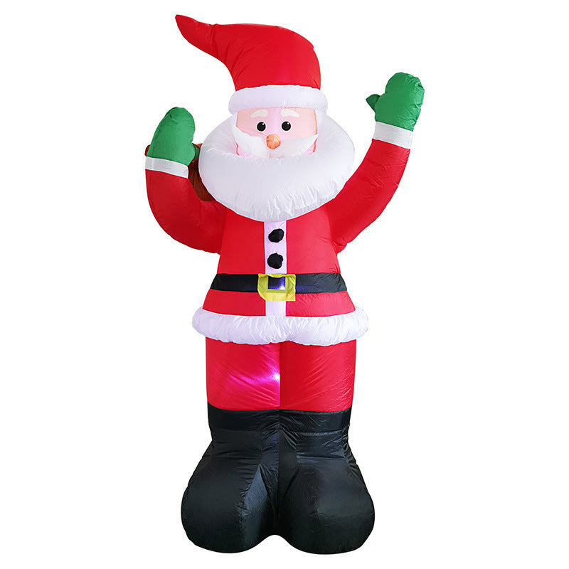Christmas Inflatable LED Santa, Snowman & Tree – Glowing Outdoor Yard and Garden Decoration