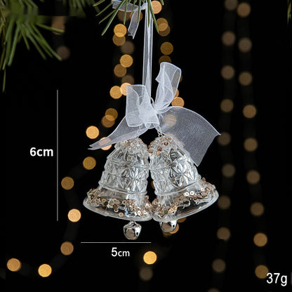 Acrylic Christmas Pendant – Transparent Sequin Holiday Decoration