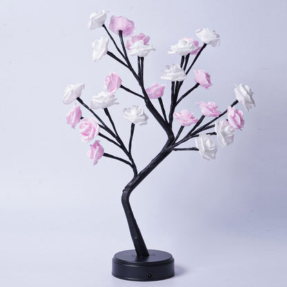 Rose Flower Tree Lamp – USB Fairy Light Table Decor for Home & Gifts
