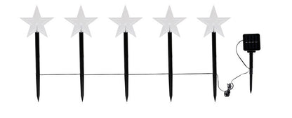 Solar Star & Snowflake Christmas Tree Lights – Waterproof Outdoor Garden Lawn Decoration