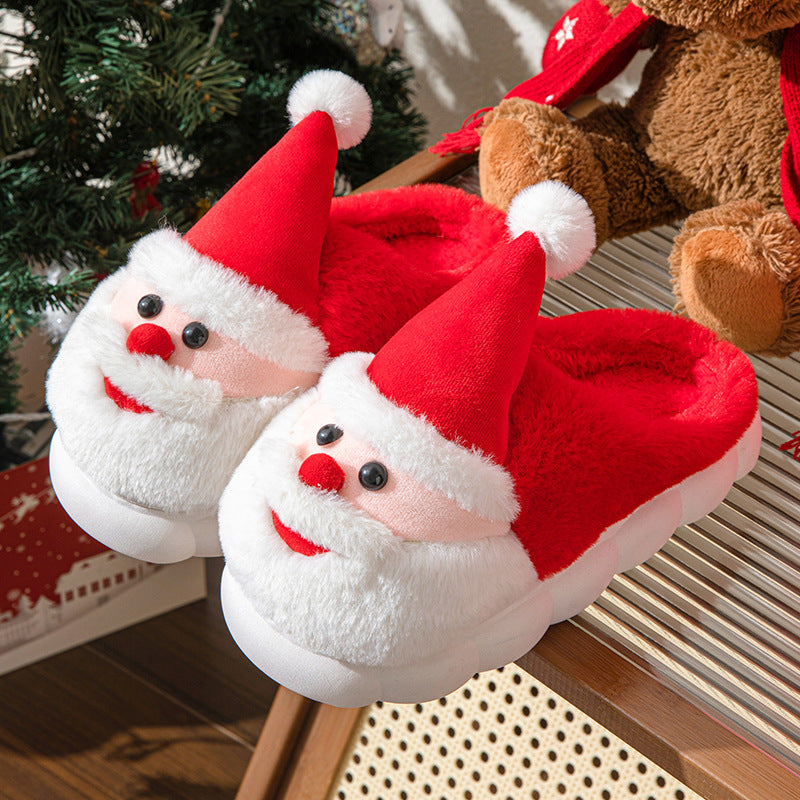 Santa Claus Thick-Soled Slippers – Cozy Non-Slip Home Shoes