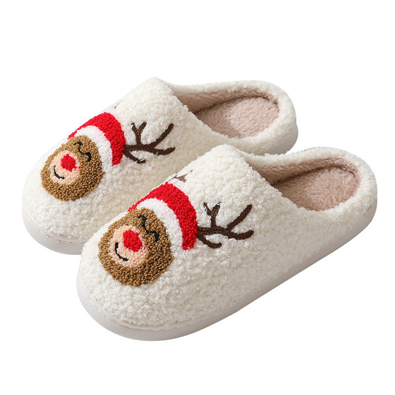 Cute Santa Claus Slippers – Warm Christmas Home Shoes for Couples
