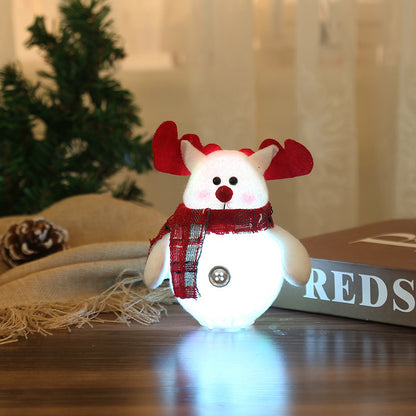 LED Santa, Snowman & Deer Ornaments – Creative Luminous Christmas Tree Hanging Decorations
