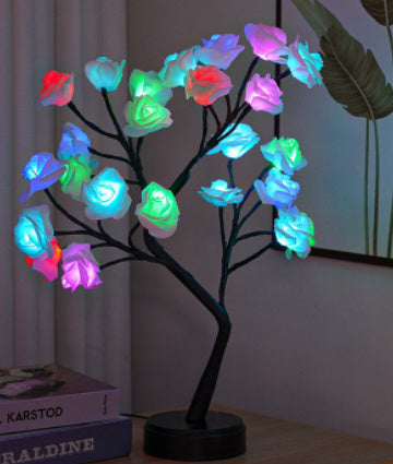 Rose Flower Tree Lamp – USB Fairy Light Table Decor for Home & Gifts
