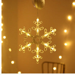 LED Star String Curtain Lights – Christmas Tree & Snowman Holiday Home Decoration