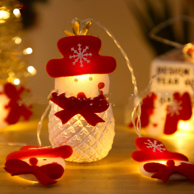Santa Claus & Snowman String Lights – Christmas Tree Decoration Lights