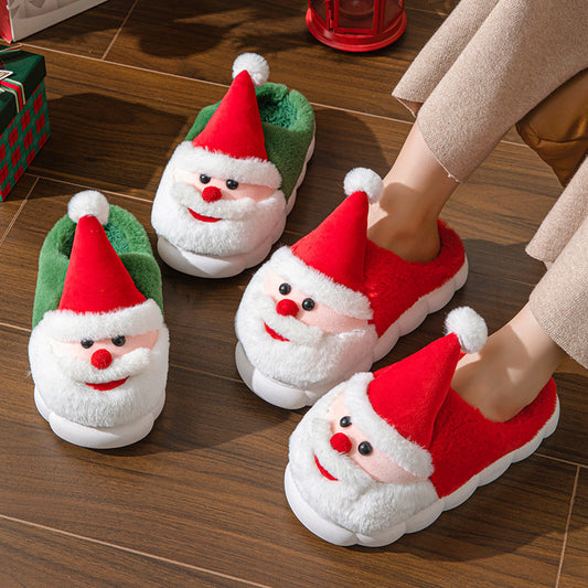 Santa Claus Thick-Soled Slippers – Cozy Non-Slip Home Shoes