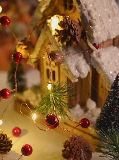 Christmas Tree 2M 20 LED Warm White Pine Cone Star