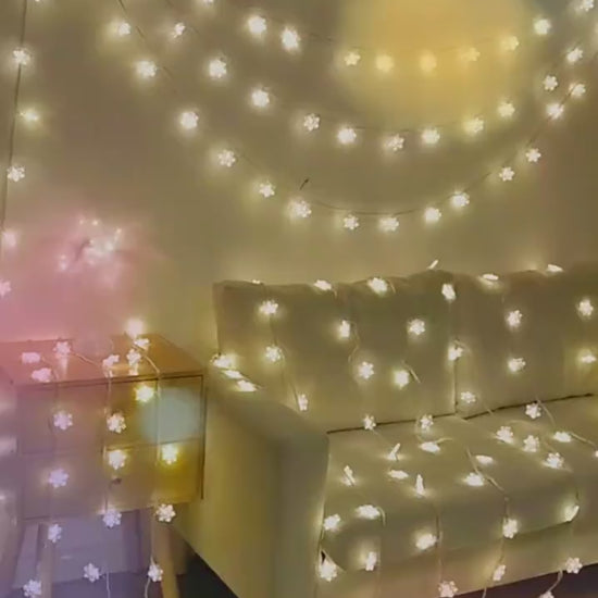 Snowflake String Light Garlands Ornaments Christma