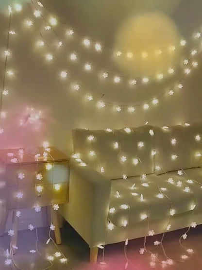 Snowflake String Light Garlands Ornaments Christma